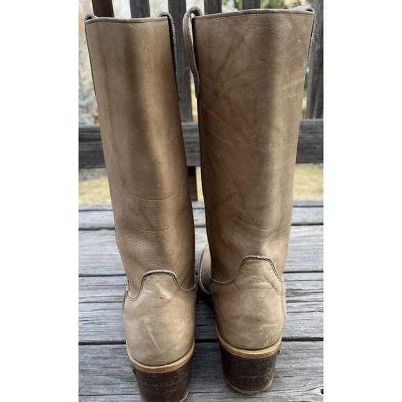 Vintage Wild Country Men's 10D Campus Boots Marbled Leather Square Toe